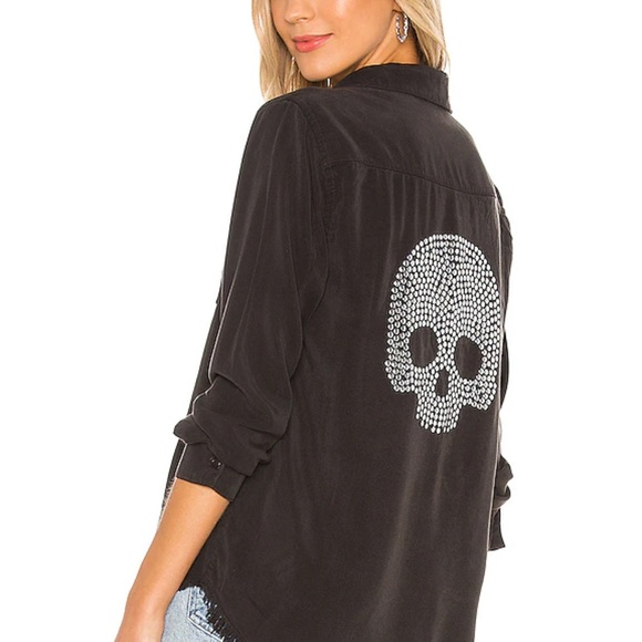 Lauren Moshi Sloane Nailhead Skull Top - Picture 3 of 6